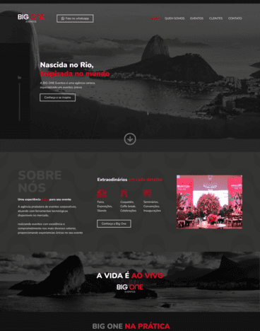 Site Institucional - Big One Eventos