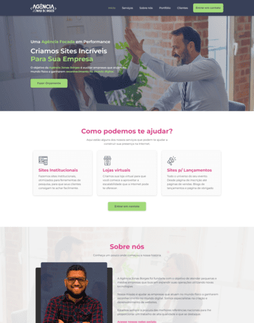 Site OnePage - Agencia Jonas Borges