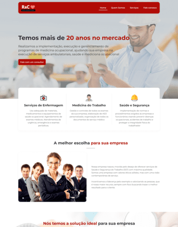 Site OnePage - RC Servicos de Enfermagem
